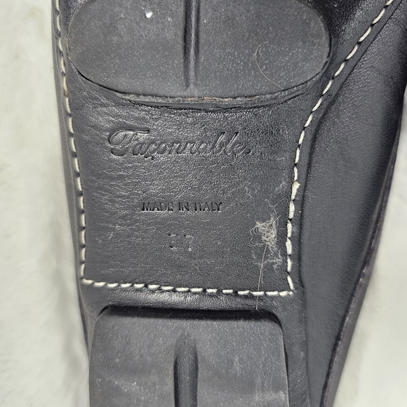 Faconnable Marli black leather slip on loafers Size 37 - Picture 8 of 11